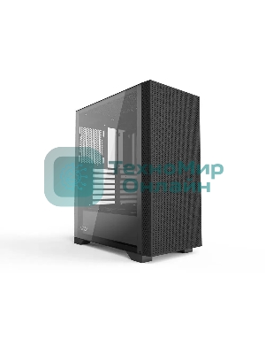 Компьютерный корпус Azza Celesta F черный без БП ATX 5x120мм 5x140мм 2xUSB 2.0 1xUSB 3.0 audio bott PSU