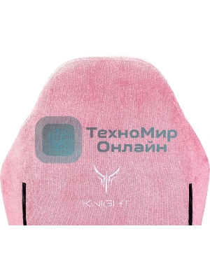 Кресло Knight N1 Fabric розовый, велюр, 120 кг, механизм качания