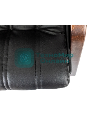 Кресло Бюрократ T-9932W-CF-Eco черный, экокожа