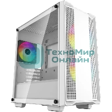 Компьютерный корпус DeepCool CC360 WH ARGb (R-CC360-WHAPM3-G-1) (mATX, без БП, 2xUSB, с окном)