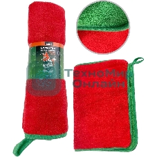 Салфетка LI-SA LS0107 из суперплотной микрофибры для сушки и полировки 32х43см, плотность 800г/м2 48873