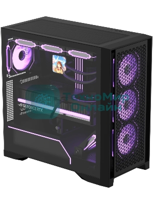 Компьютерный корпус AeroCool/Formula Air Power G8 Floe черный без БП ATX 2xUSB 3.0 1xUSB3.1 audio bott PSU