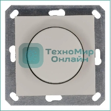 Светорегулятор Jasmart поворотно-нажимной (диммер) LED 30-400Вт 1gang 2way механизм тауп