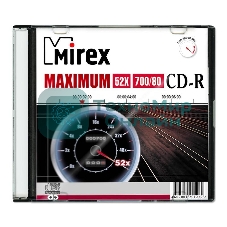 Диск CD-R Mirex 700 Mb, 52х, Maximum, Slim Case (1), (1/200)