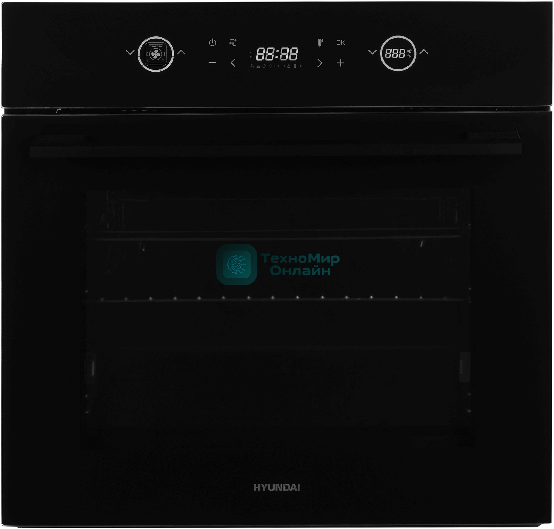 Духовой шкаф электрический Hyundai HEO 6752 BG черное стекло