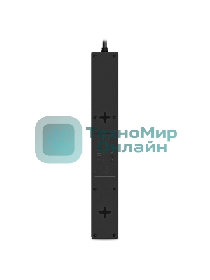 Сетевой фильтр SVEN SF-06E-16 3,0 м (6 розеток с защитными шторками,16А) черный, цветная коробка