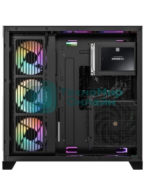 Компьютерный корпус Formula V Line Crystal Z6 Black, ATX, Left & Front & Bevel side Tempered Glass, TYPE-C*1, USB3.0*2