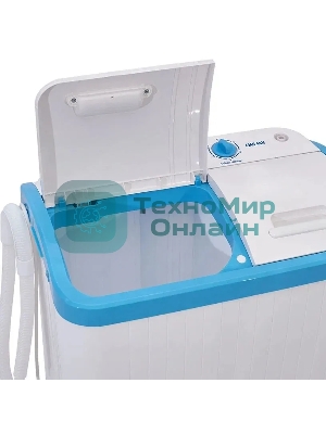 Стиральная машина Фея СМП 40 Н белый/голубой, загрузка вертикальная 4 кг, 1320 об/мин, класс В