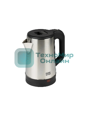 Чайник электрический Homestar HS-1041 1.8 л, 1500 Вт, нержавейка, стальной/черный