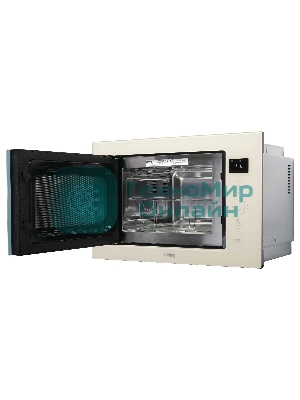Встраиваемая микроволновая печь Korting KMI 825 TGB бежевый, 25 л, 900 Вт, переключатели - сенсор