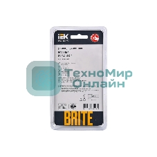 Рамка 2-местная IEK BRITE РУ-2-1-БрА металл алюминий