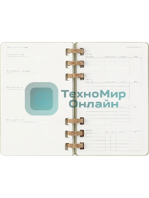 Еженедельник Moleskine ACADEMIC SPIRAL DHSPK5212AMWH3 Large 150х210 мм 200 стр. кремовые страницы спираль киви