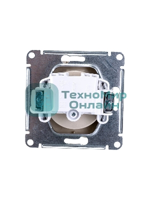 Механизм розетки 1-м СП AtlasDesign без заземл. 16А шампань SchE ATN000541