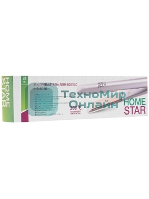 Выпрямитель для волос Homestar HS-8018 фиолетовый, 28 мм, 200 °C, 1 режим