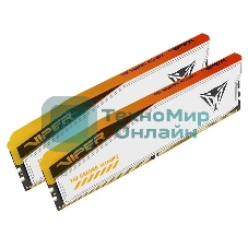 Оперативная память Patriot Viper Elite 5 TUF Gaming, DDR5, 32Gb (2x16 GB), 6000 MHz, CL36, DIMM, радиатор, RGB, белый