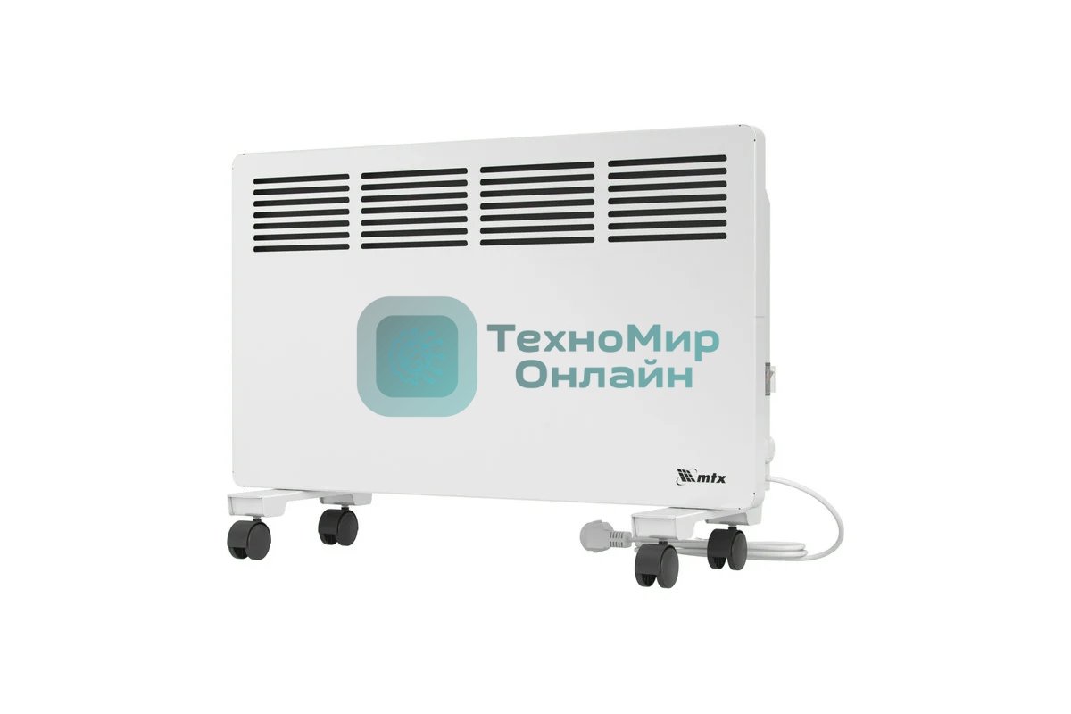 Конвектор электрический MTX КМ-1500.2 белый, 1500 Вт, 20 м2, термостат
