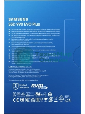 Накопитель SSD Samsung 990 EVO Plus, 4 ТБ, M.2 2280, PCIe 4.0 x4, NVMe 2.0, R/W 7250/6300