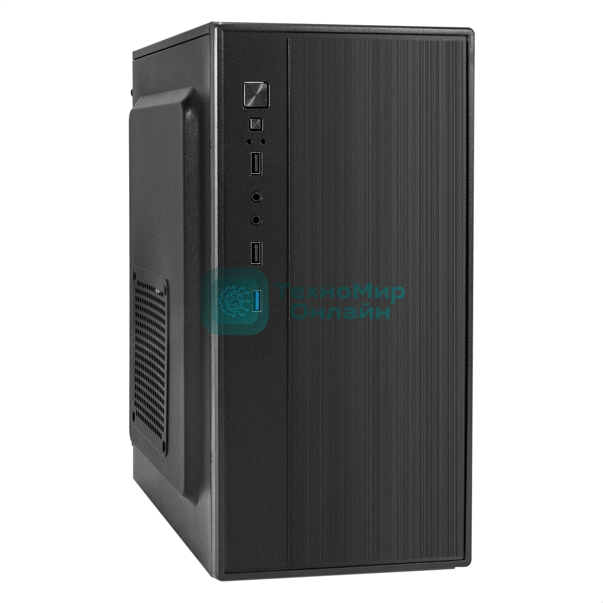 Компьютерный корпус Minitower ExeGate BAA-408U-AAA450 (mATX, БП AAA450 с вент. 8см, 2хUSB/1хUSB 3.0, HD Audio, черный)