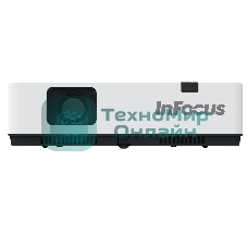 Проектор INFOCUS IN1036 3LCD, 5000 lm, WXGA, 1.371.65:1, 50000:1, (Full 3D), 16W, 2хHDMI 1.4b, VGA in, CompositeIN, 3,5 audio IN, RCAx2 IN, USB-A, VGA out, 3,5 audio OUT, RS232, Mini USB B serv, RJ45, 3,3 кг