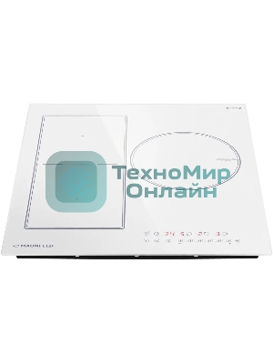 Индукционная варочная панель Maunfeld CVI453SBWH Inverter, конфорок: 3 шт., стеклокерамика, независимая, белый