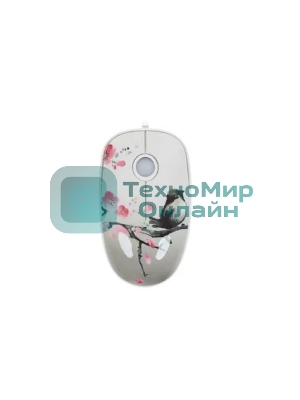 Мышь проводная Qumo Office M43 Serenity белый, 1000 dpi, USB, кнопки - 3