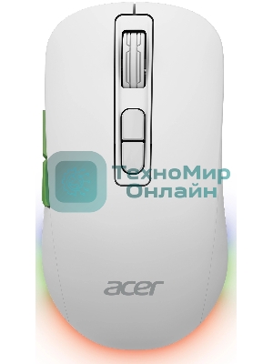 Мышь беспроводная Acer OMR311 белый, 2400 dpi, радиоканал, Bluetooth, USB, кнопки - 7