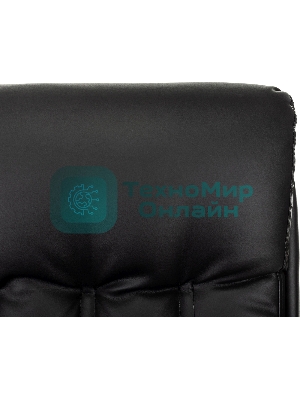 Кресло Бюрократ T-9932W-CF-Eco черный, экокожа