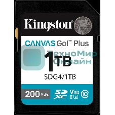 Флеш карта SDXC 1Tb Kingston SDG4/1Tb Canvas Go! Plus w/o adapter