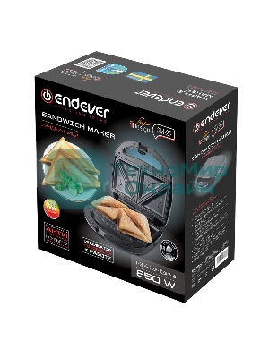Сэндвичница электрическая Endever Skyline SM-29, черный, мощность 850 Вт