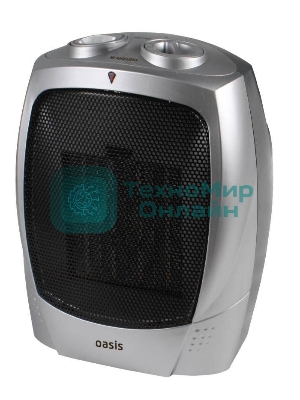 Тепловентилятор Oasis KS-15 серый, 1500 Вт, 20 м2