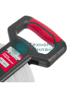 Рулетка геодезическая Matrix 100 м х 12,5 мм, открытый корпус, фиберглассовая лента