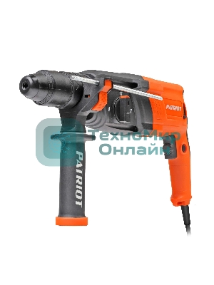 Перфоратор Patriot RH 243Q, SDS+, мощность 770 Вт, 2.6 Дж, 3 режима работы, быстросменный патрон QCC, макс.диаметр 24мм, глубиномер, кейс