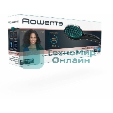 Расческа-выпрямитель Rowenta CF5820F0 черный/зеленый, 200 °C, 3 режима