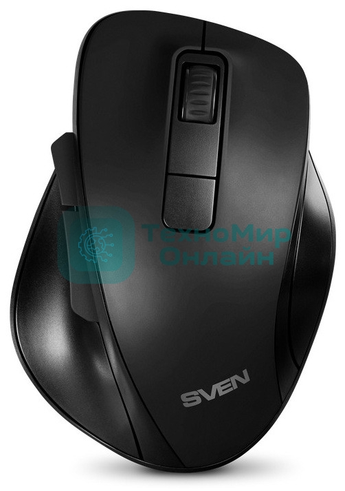Мышь беспроводная SVEN RX-525SW черная (бесшумн. кл., 5+1кл. 600-1400DPI, Soft-touch, блист.)