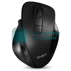 Мышь беспроводная SVEN RX-525SW черная (бесшумн. кл., 5+1кл. 600-1400DPI, Soft-touch, блист.)