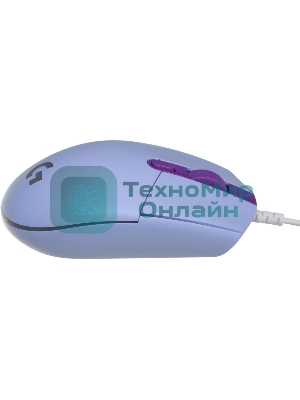 Мышь проводная Logitech G102 LIGHTSYNC фиолетовый, 8000 dpi, USB, кнопки - 6
