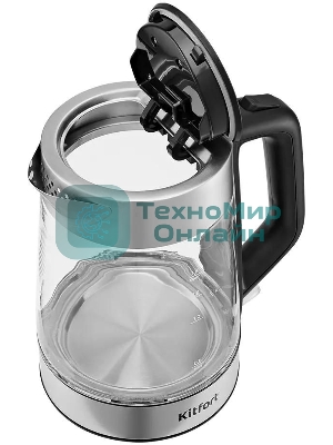 Чайный набор Kitfort КТ-6776 1.8л. 2200Вт черный/нержавеющая сталь корпус: Металл/стекло/пластик