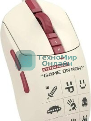 Мышь беспроводная/проводная A4Tech Bloody R72 Ultra Duo белый/красный/рисунок, 20000 dpi, USB Type-A/Type-C, радиоканал, кнопки-7