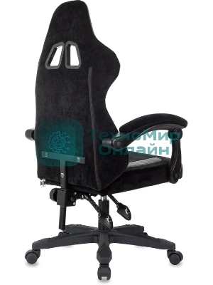 Кресло игровое Knight Wolf черный/серый крестов. пластик