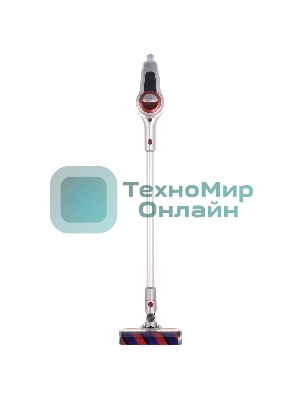 Пылесос вертикальный Sharp ECSB72RS серебристый/красный, питание от аккумулятора, 95 Вт, уборка сухая, пылесборник 1 л, работа от АКБ max 36 мин