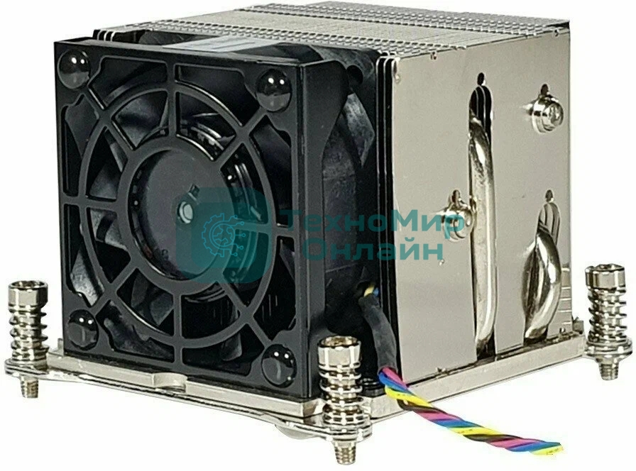 Кулер серверный Ablecom ACL-S20200 серебристый, 60 мм, алюминий/медь, 8400 об/мин, 52 дБ, 4 pin, 100 Вт, 64 мм