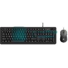 Комплект клавиатура+мышь Oklick S605 проводной, USB, 2400 DPI, чёрный