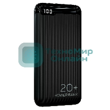 Портативный аккумулятор More choice (4620202550521) PB19-20 2USB 2.1A - 20000mAh черный