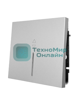 Выключатель проходной 1-кл. с индик. СП ZIMA IP20 10А безвинт. зажим серый матовый LEZARD 704-7488-114QC