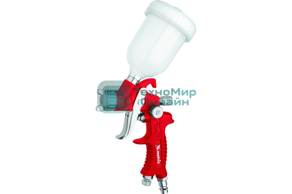 Краскораспылитель Matrix HVLP пневмат. с верхним бачком V= 0,1 л, сопло диаметром 0.8 мм
