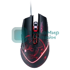 Мышь проводная Qumo Portal M39 черный, 3200 dpi, USB, кнопки - 6