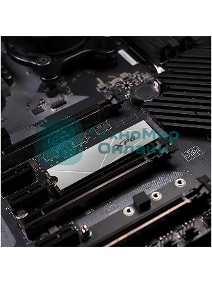 Накопитель SSD ADATA XPG GAMMIX S60, 2Tb, PCIe 4.0 x4, M.2 2280, NVMe, R/W 5000/4200, с радиатором