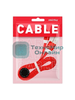 Дата-кабель Smartbuy USB - 2 в 1 Micro+8 pin, длина 1,2 м, красный (iK-212 red)/60