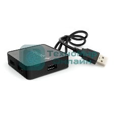 Концентратор USB 2.0 Gembird UHB-242, 4 порта, блистер, черный