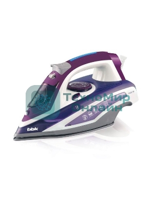 Утюг BBK ISE-2404 фиолетовый, 2400 Вт, 40 г/мин, 140 г/мин, 440 мл